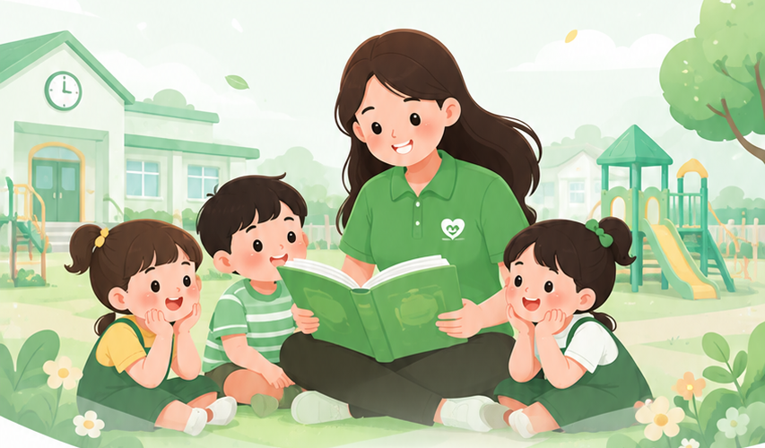 Cô giáo đọc sách cùng các bé